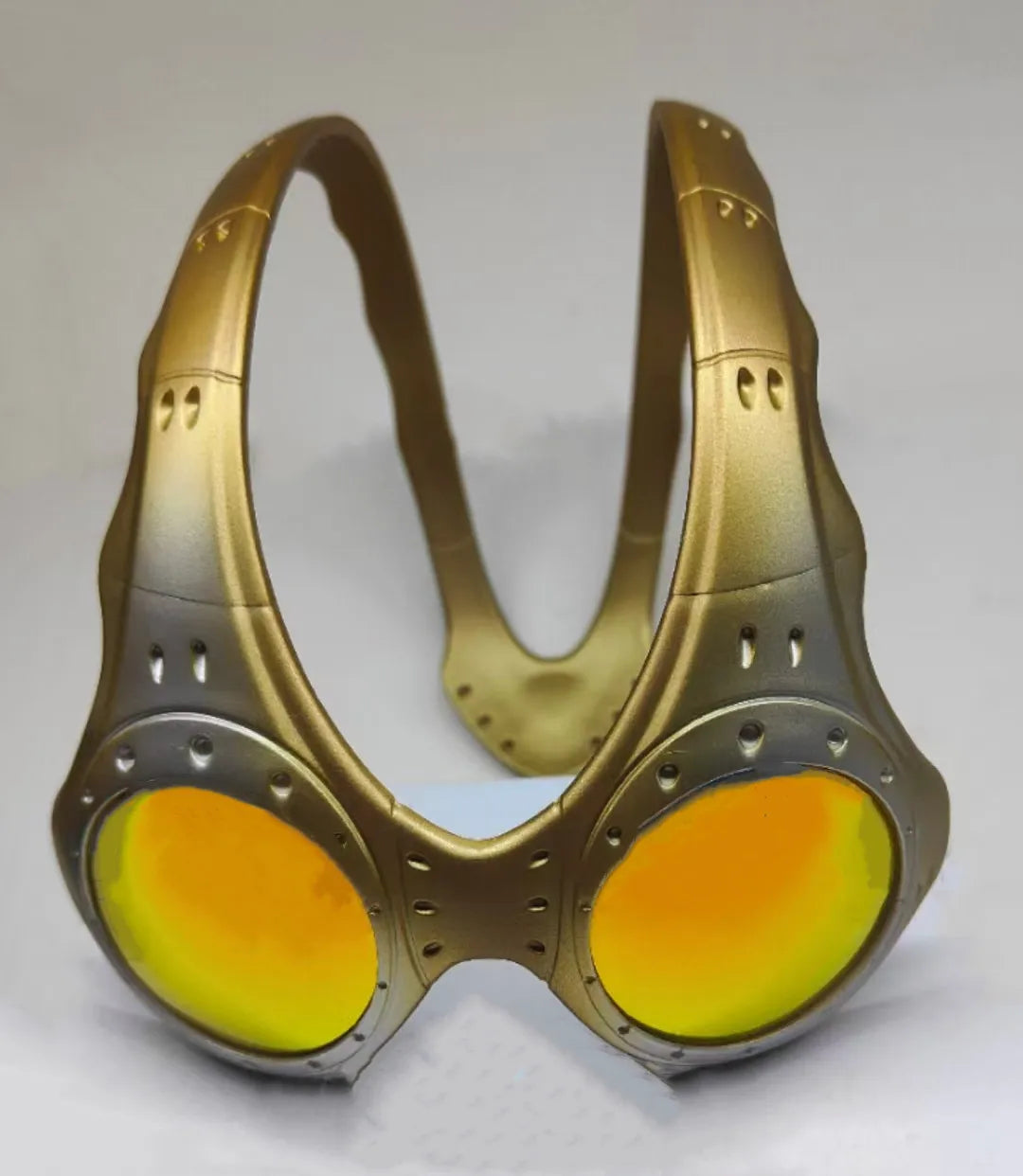 Retro Oversized Round Lens Metal Frame Sunglasses for Outdoor Cycling