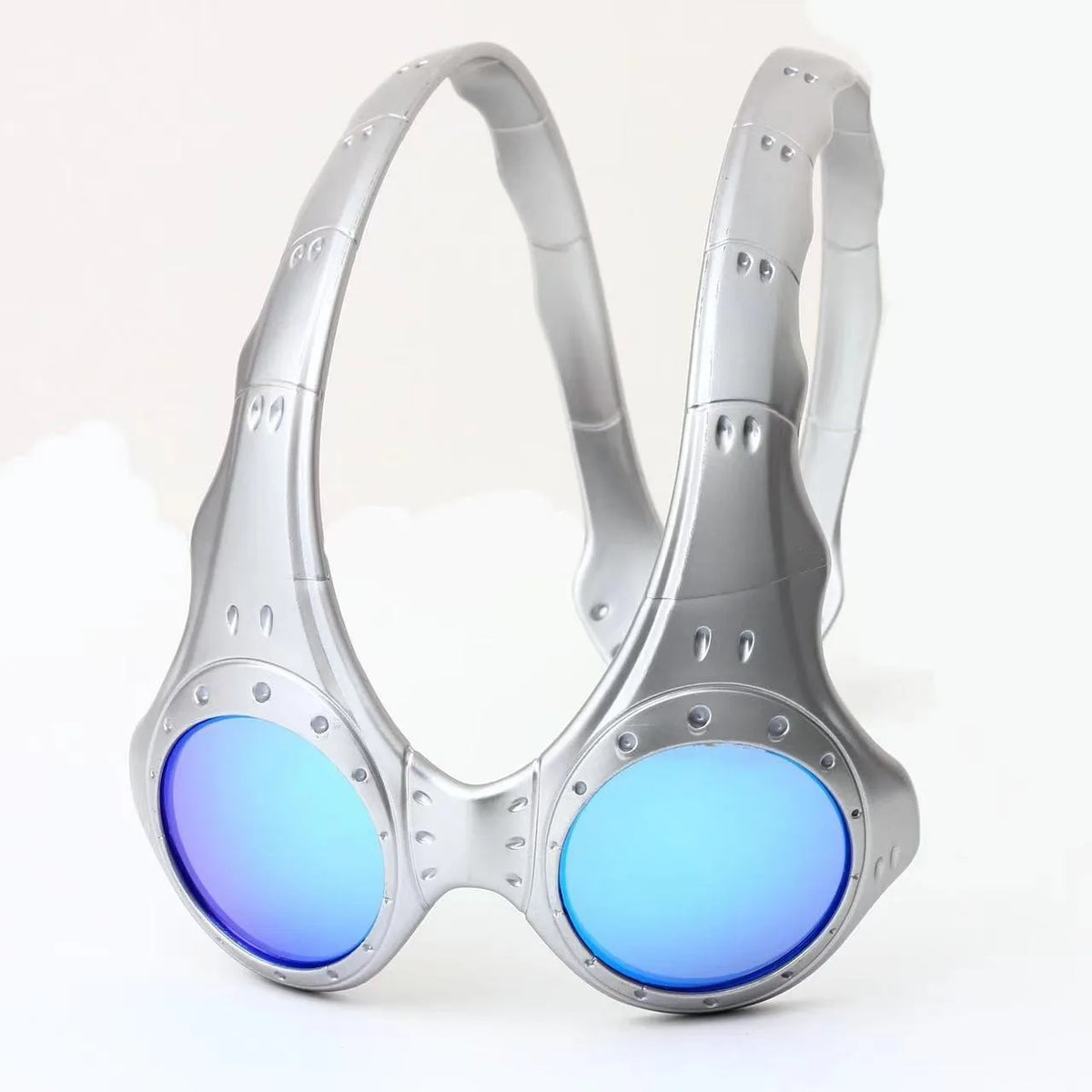 Retro Oversized Round Lens Metal Frame Sunglasses for Outdoor Cycling