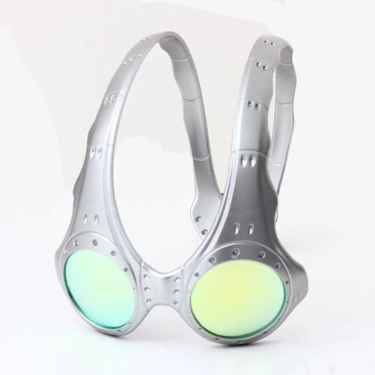 Retro Oversized Round Lens Metal Frame Sunglasses for Outdoor Cycling