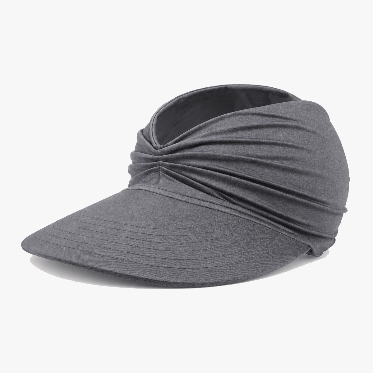 Ruched UPF 50+ Sun Visor, Packable Wide Brim