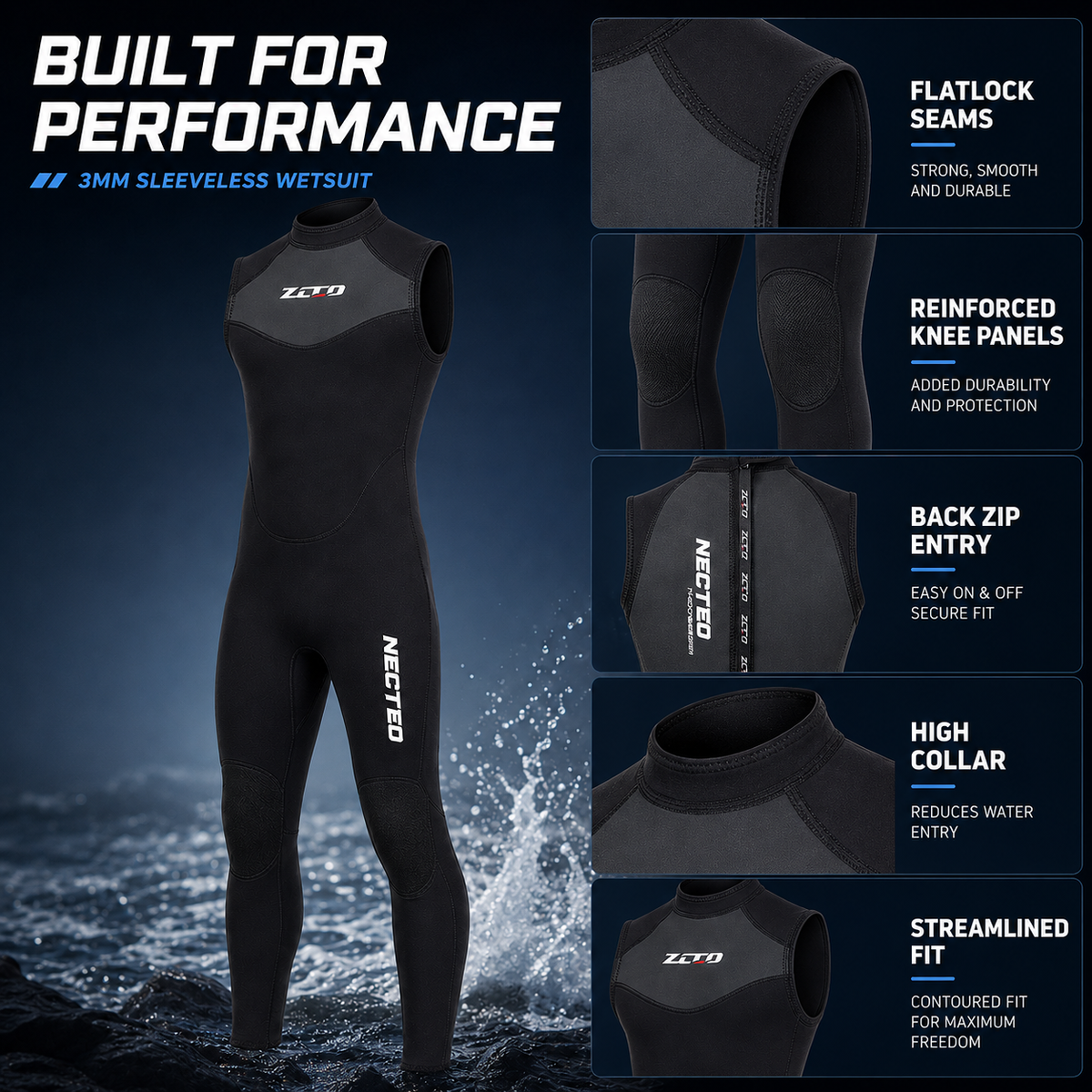 Sleeveless One-Piece Wetsuit