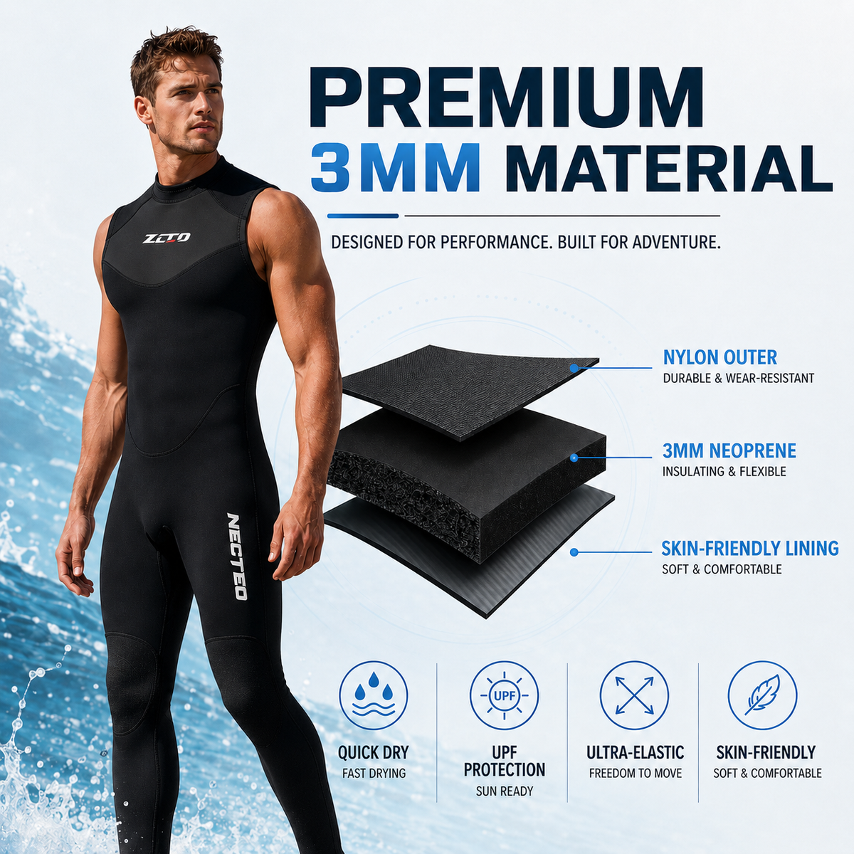 Sleeveless One-Piece Wetsuit