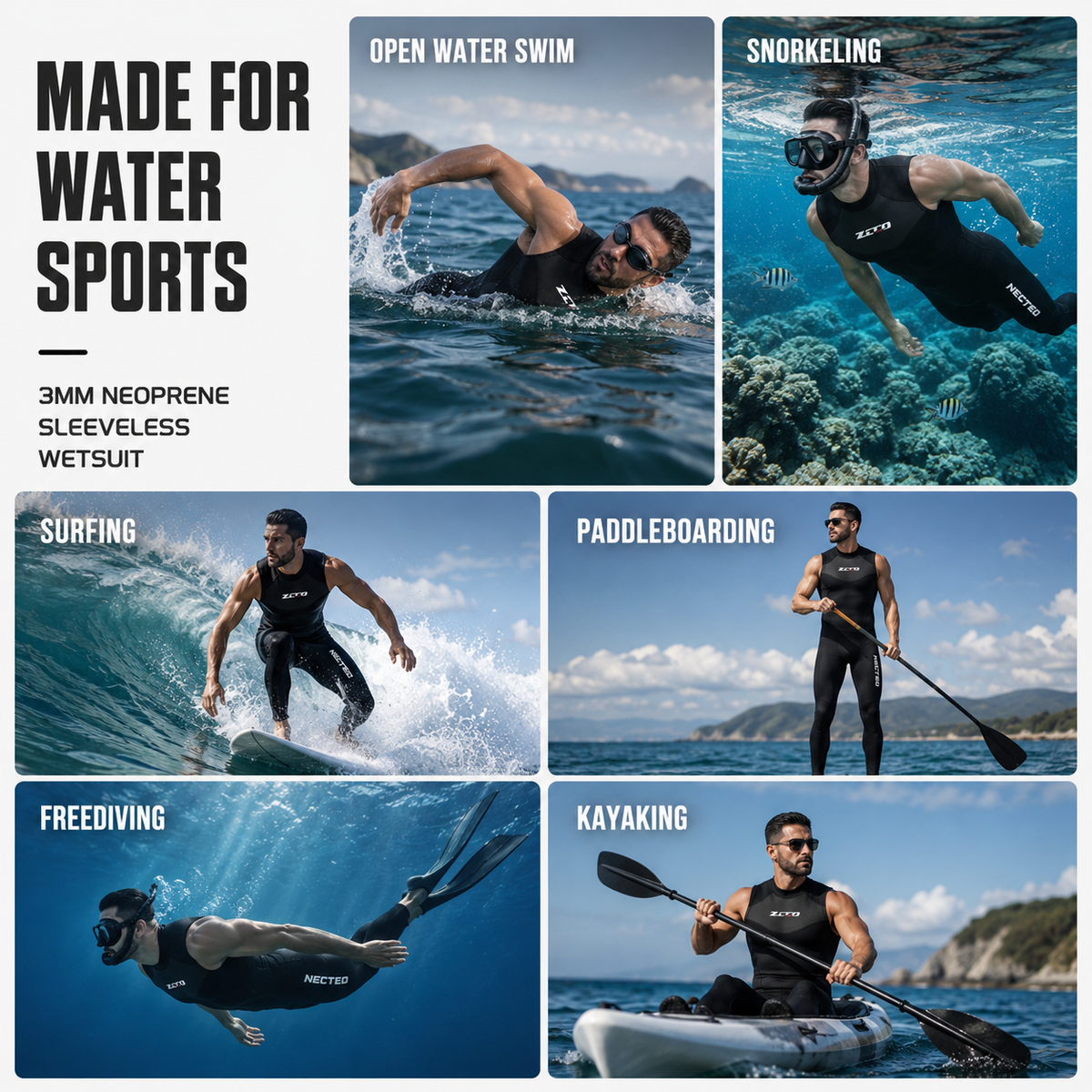 Sleeveless One-Piece Wetsuit