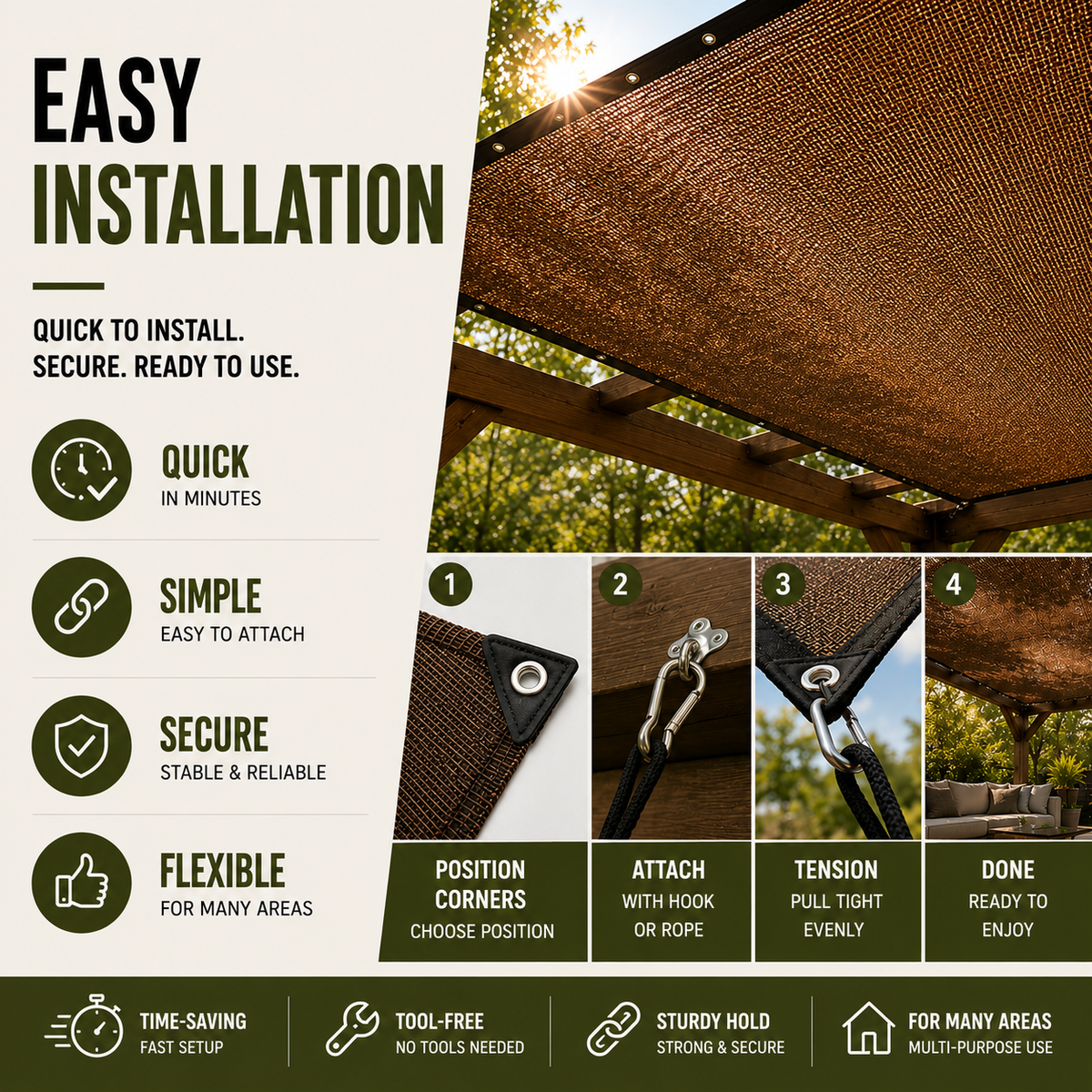 SolariMesh Outdoor Shade Canopy