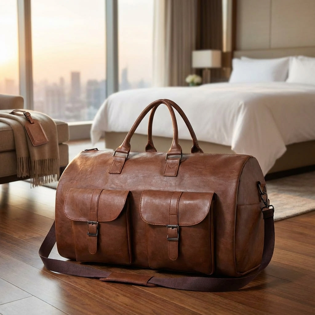 Spacious Weekender Travel Bag with Shoe Compartment - Organized Travel