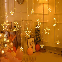 Star and Moon Shaped Garland for Festive Decoration