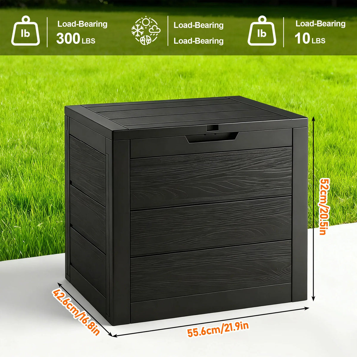 Sturdy Garden Storage Box with Lockable Lid