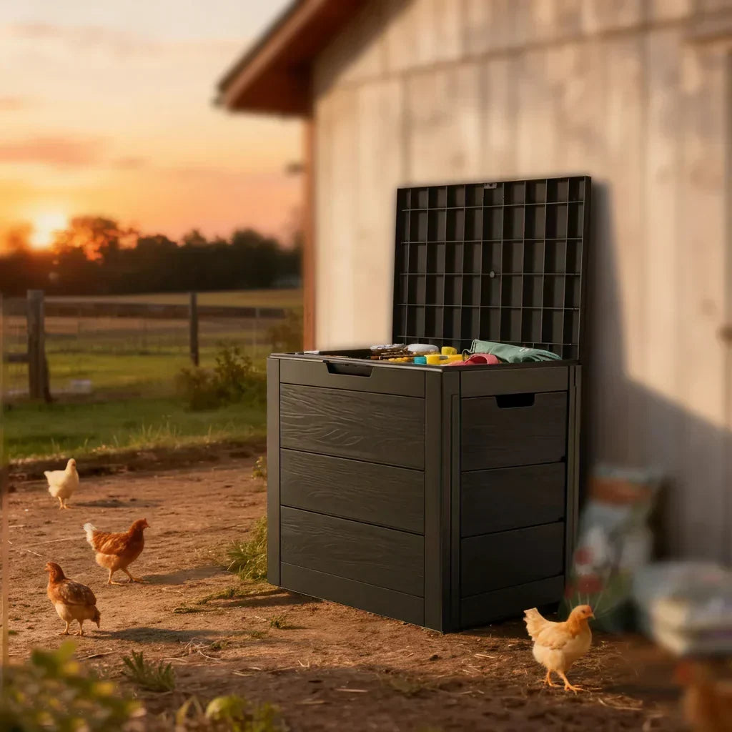 Sturdy Garden Storage Box with Lockable Lid