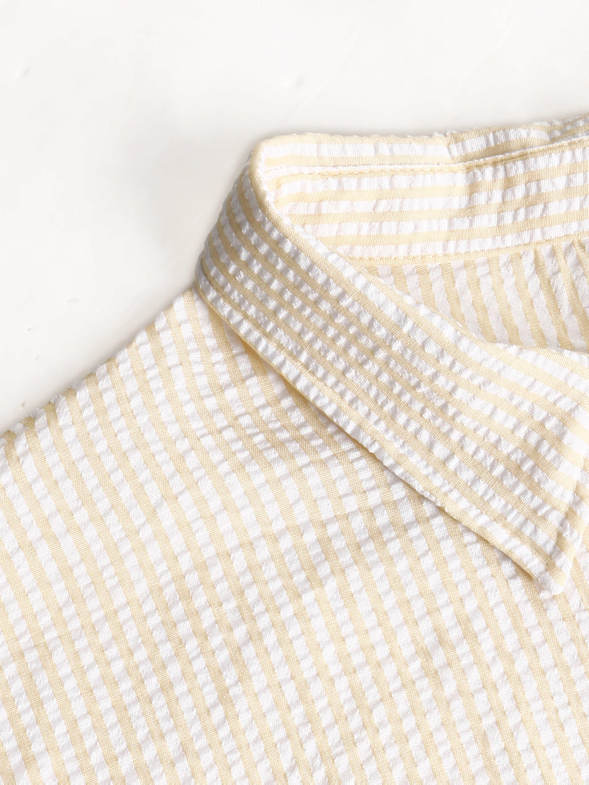 Textured Striped Long-Sleeve Shirt