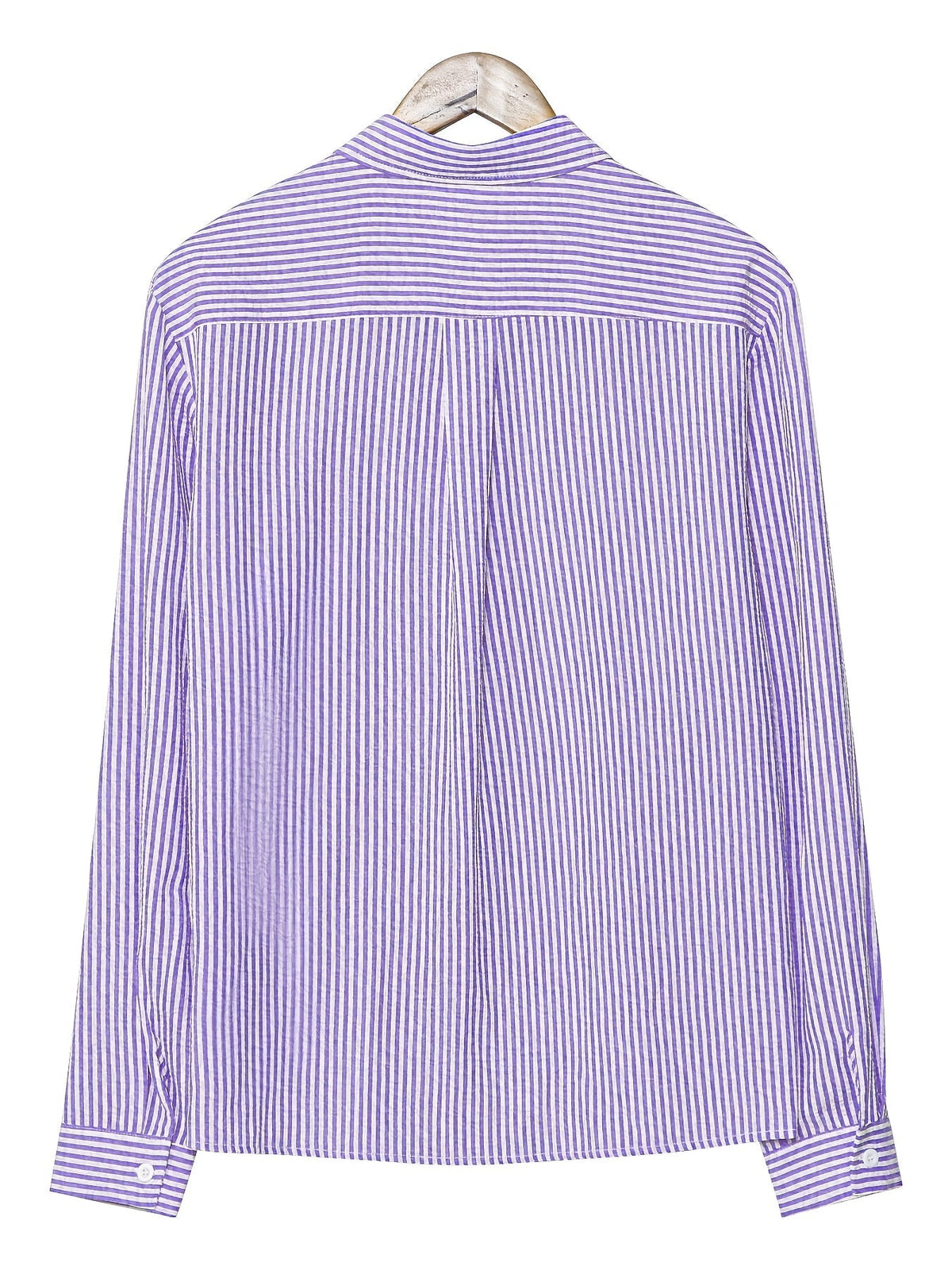 Textured Striped Long-Sleeve Shirt