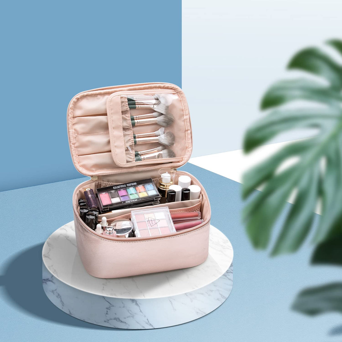 Travel-Friendly Makeup Organizer with Dividers