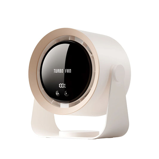 Turbo Blade-Free Fan with LED Display Quiet Cooling
