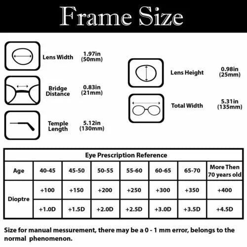 Unisex Portable Folding Reading Glasses with Case