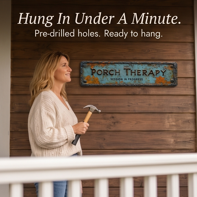Vintage Farmhouse Porch Therapy Plaque