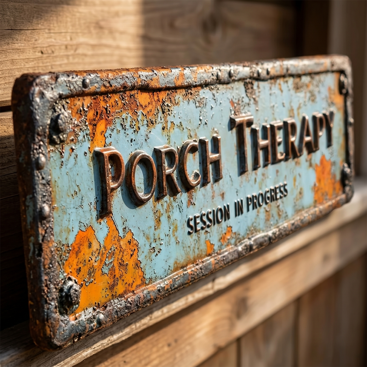 Vintage Farmhouse Porch Therapy Plaque