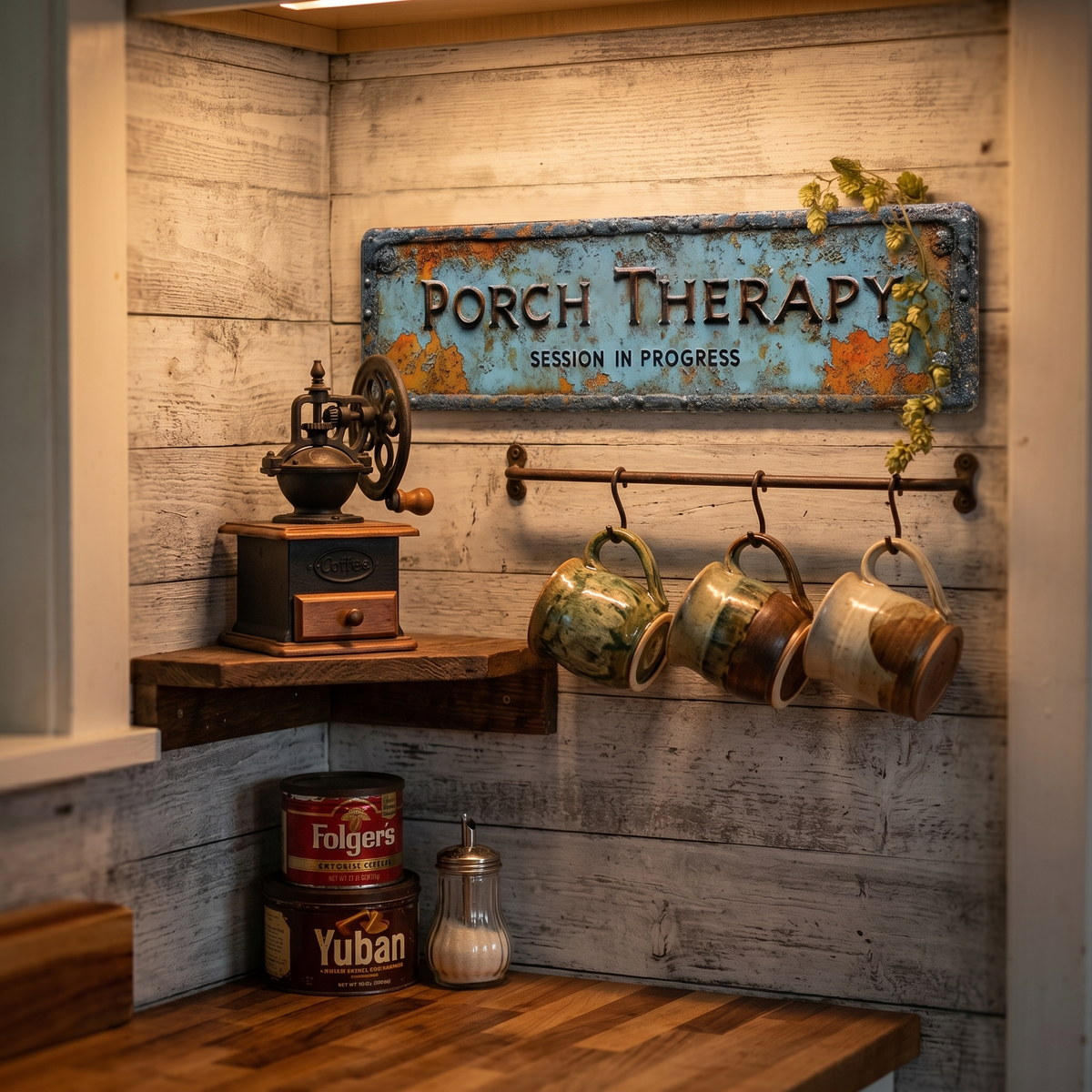 Vintage Farmhouse Porch Therapy Plaque