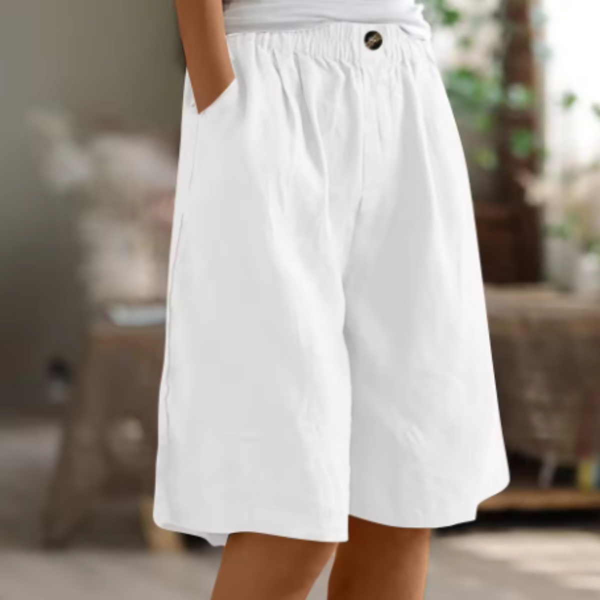 Women High Waist Wide Leg Shorts