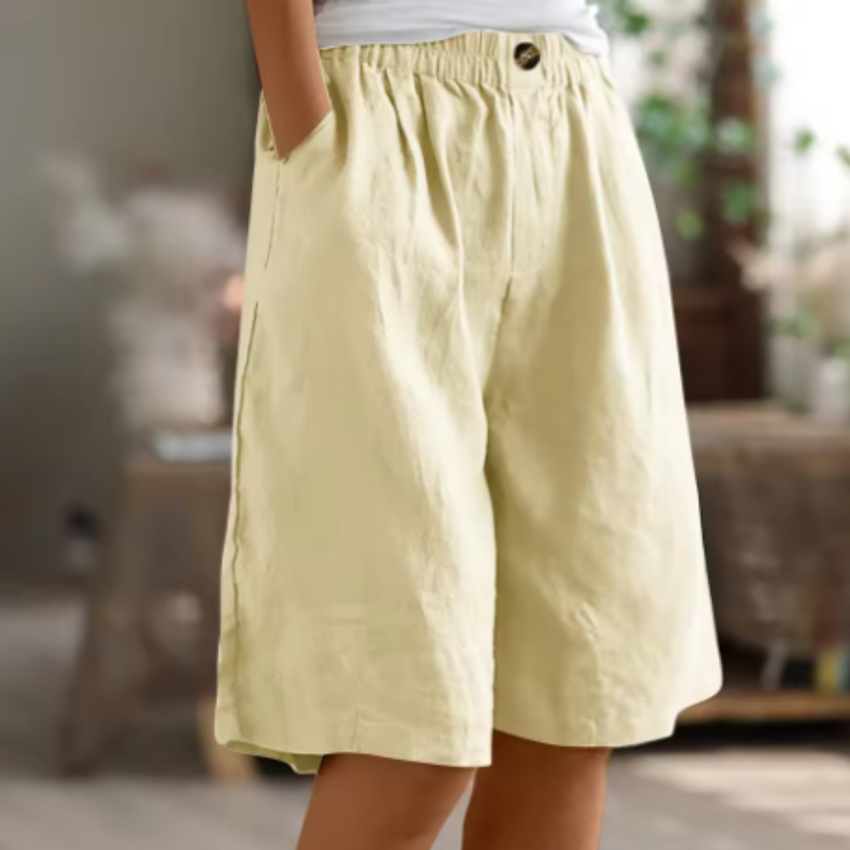 Women High Waist Wide Leg Shorts