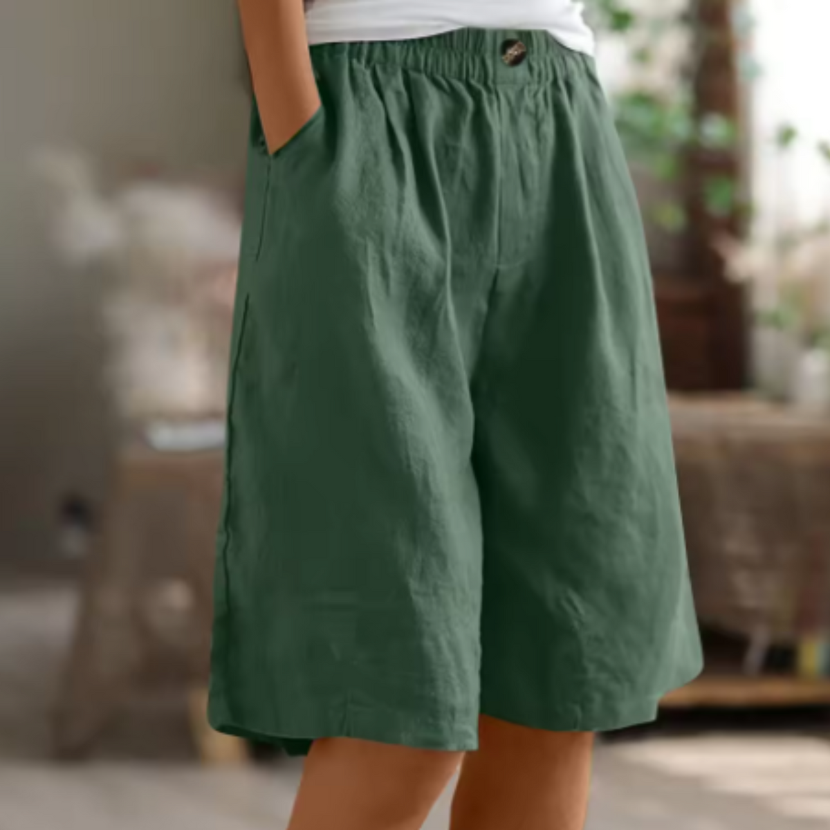 Women High Waist Wide Leg Shorts