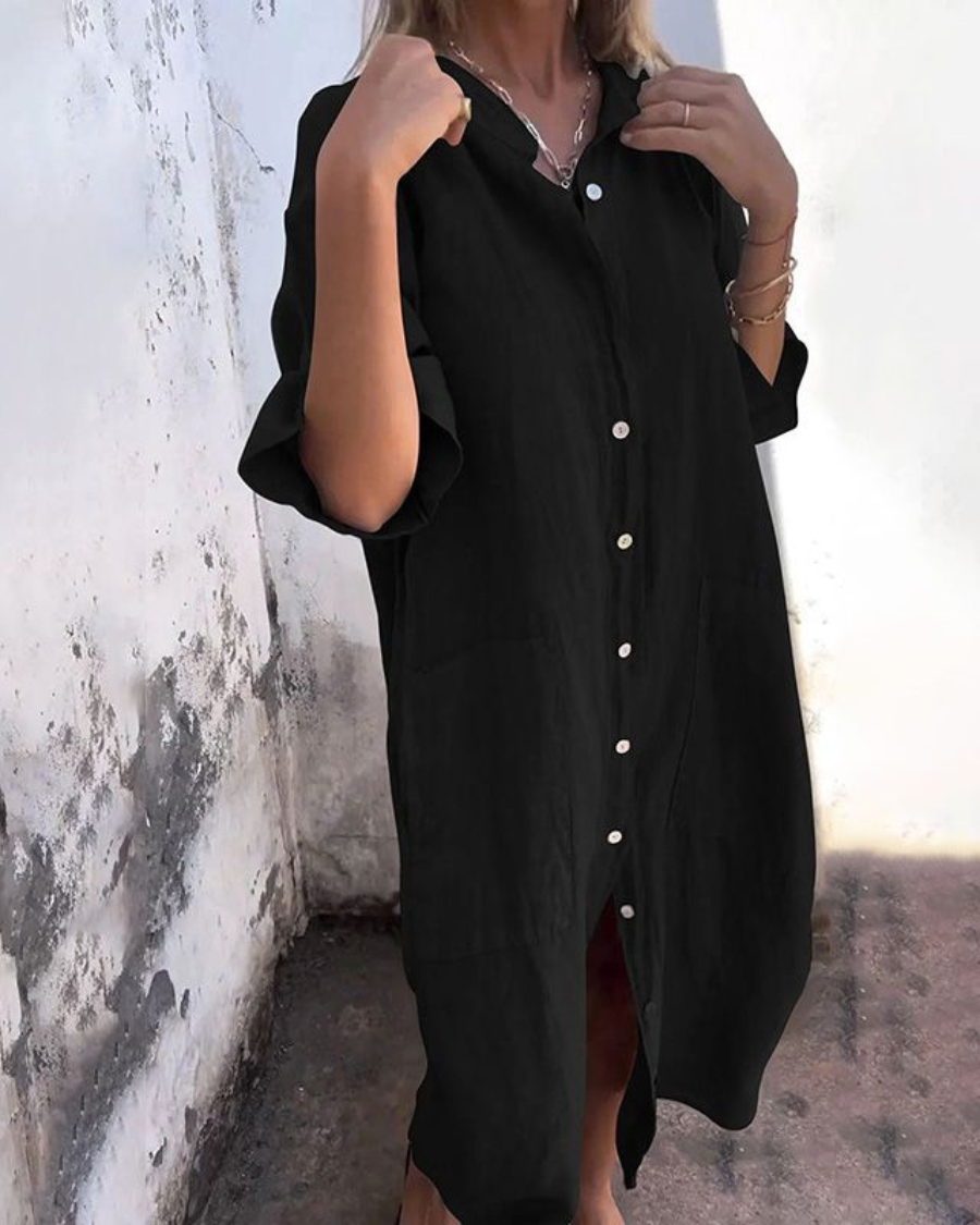 Women's Button-Down Midi Dress