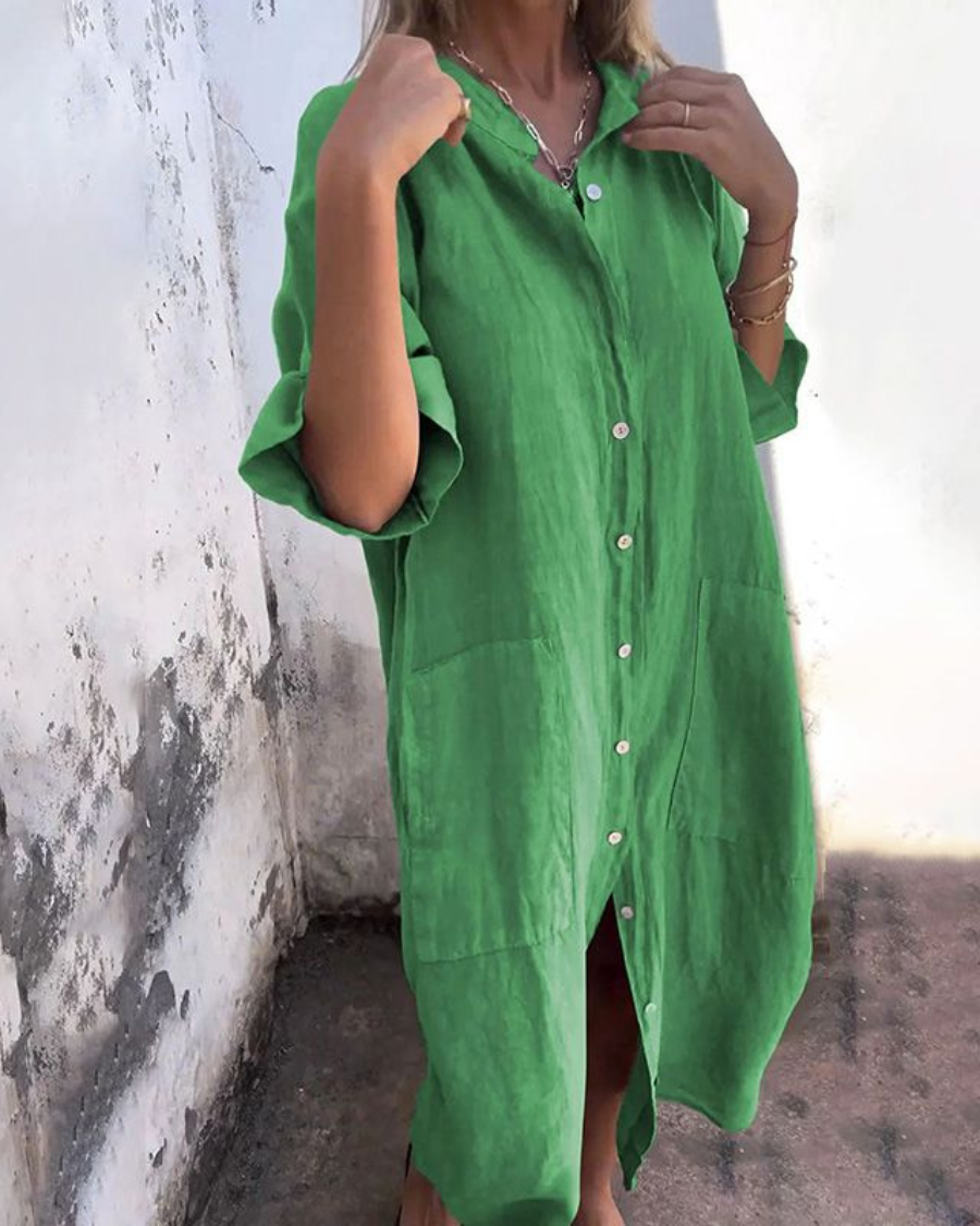 Women's Button-Down Midi Dress