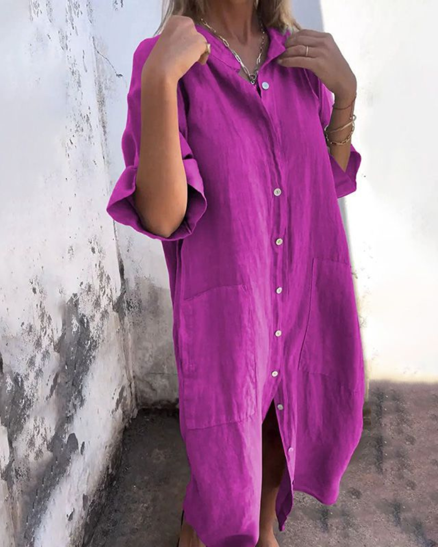 Women's Button-Down Midi Dress