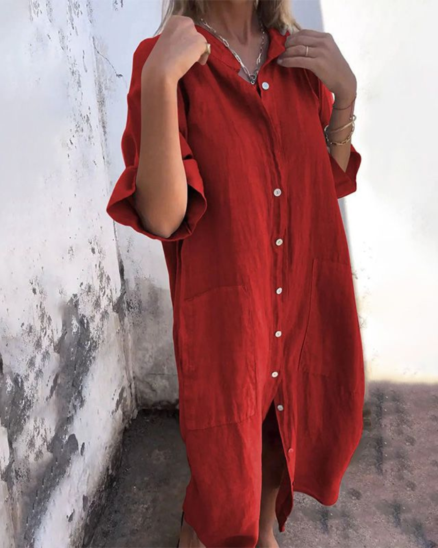 Women's Button-Down Midi Dress