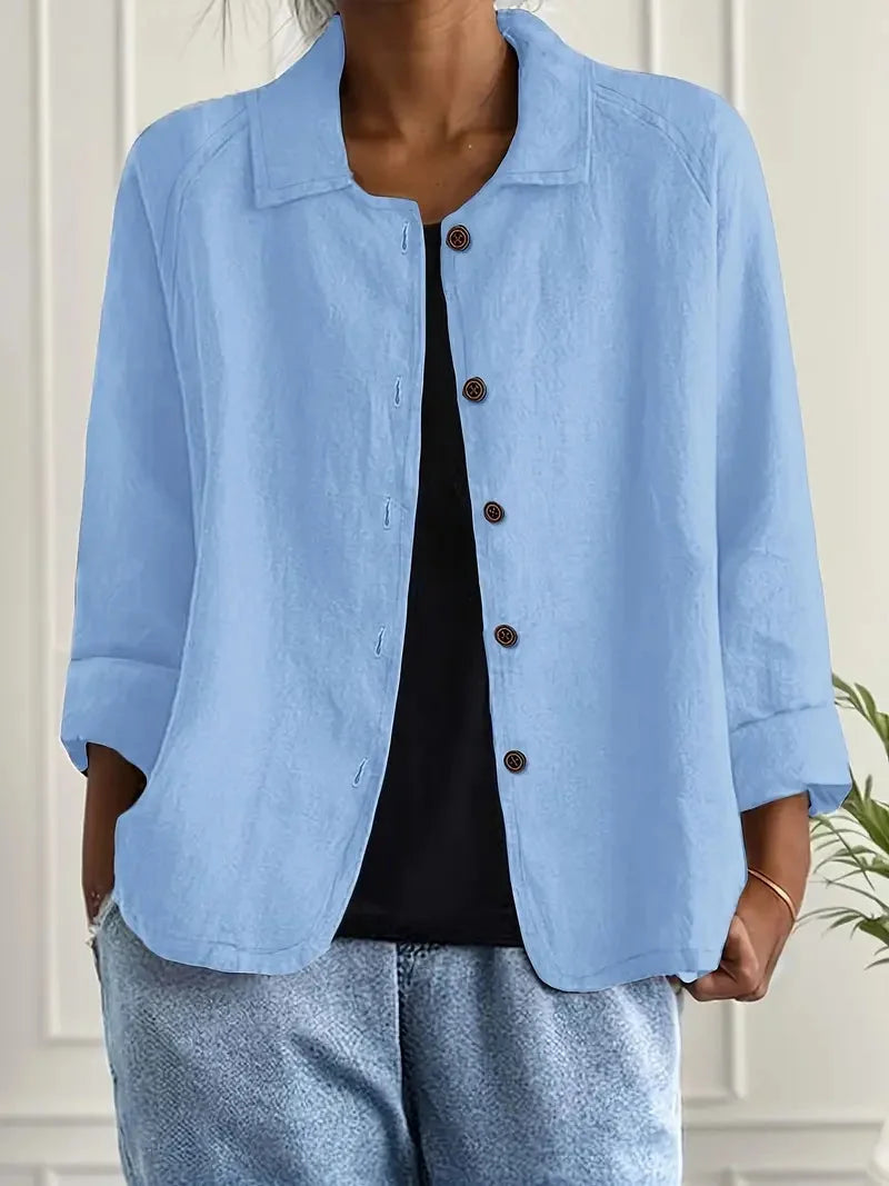 Women's Button-Front Casual Jacket