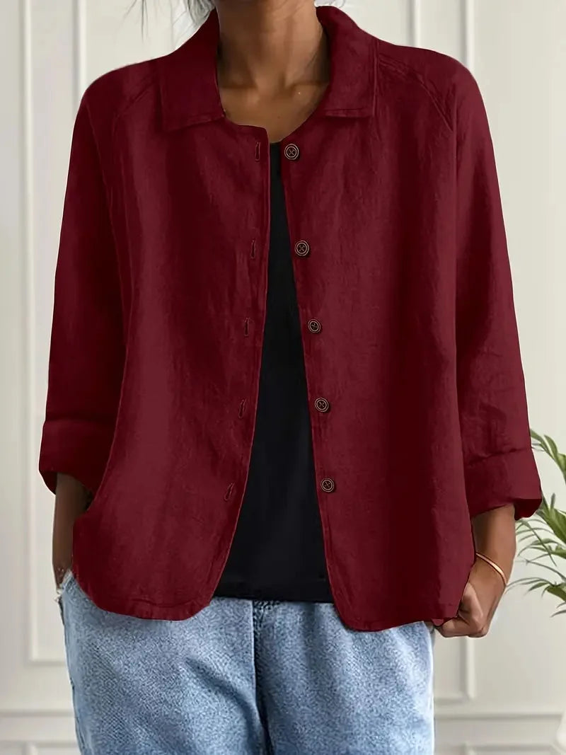 Women's Button-Front Casual Jacket