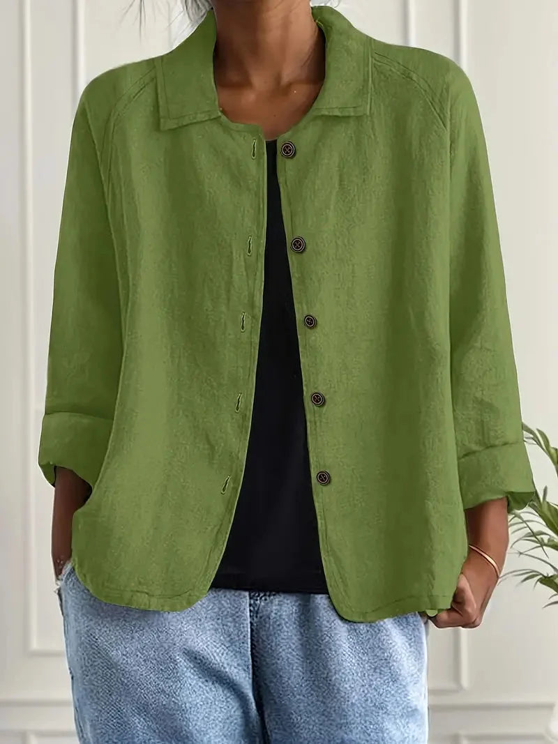 Women's Button-Front Casual Jacket