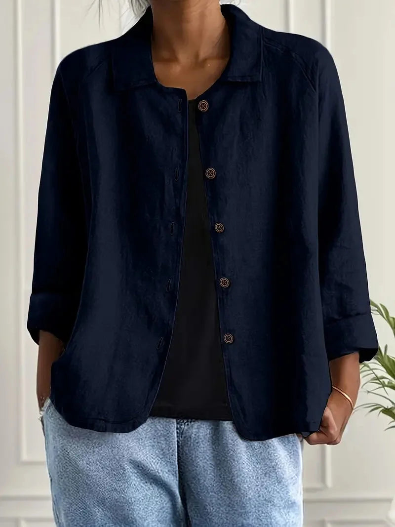 Women's Button-Front Casual Jacket