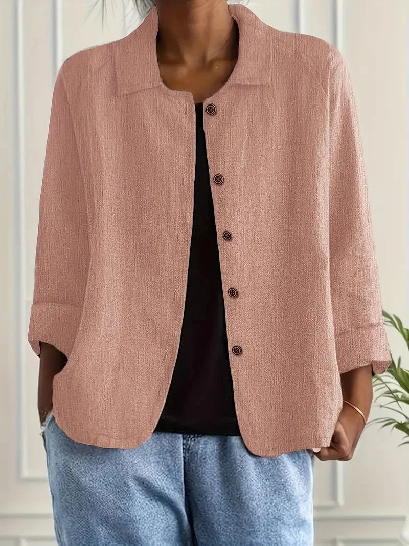 Women's Button-Front Casual Jacket