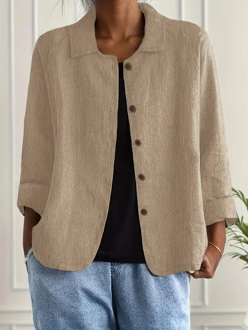 Women's Button-Front Casual Jacket