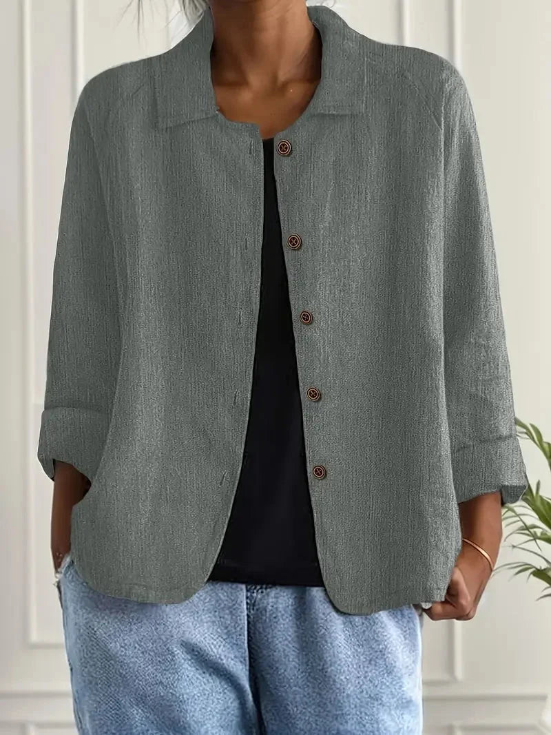 Women's Button-Front Casual Jacket