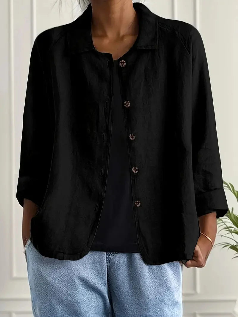 Women's Button-Front Casual Jacket