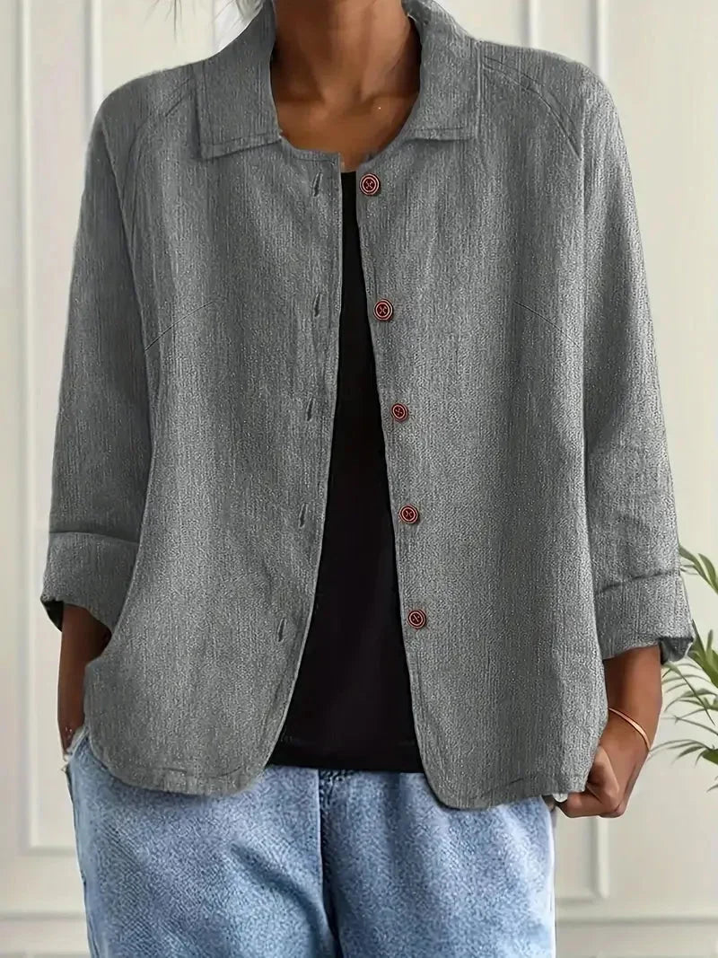 Women's Button-Front Casual Jacket