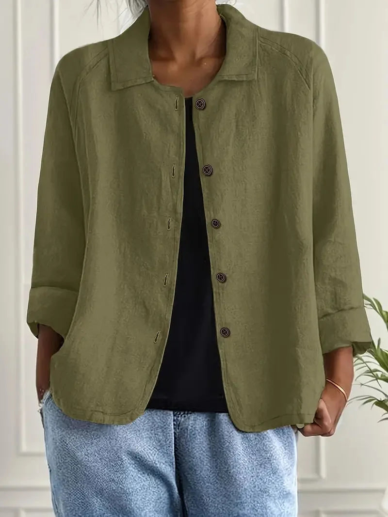 Women's Button-Front Casual Jacket