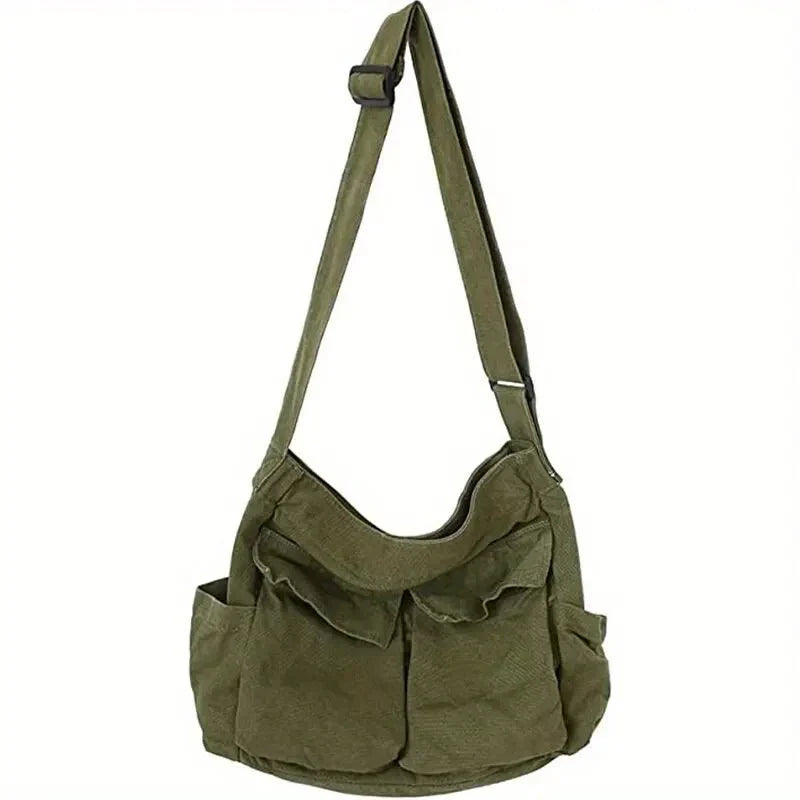 Women's Canvas Shoulder Bag – Vintage and Spacious