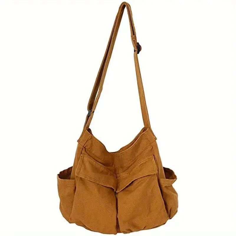 Women's Canvas Shoulder Bag – Vintage and Spacious
