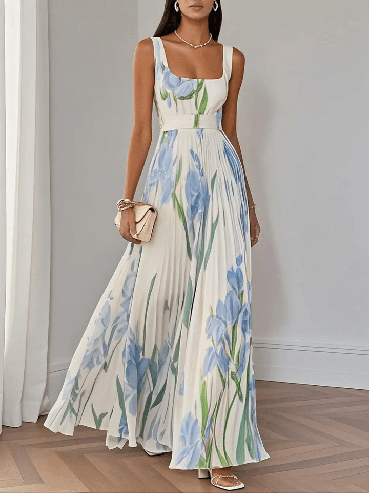 Women's Floral A-Line Maxi Dress