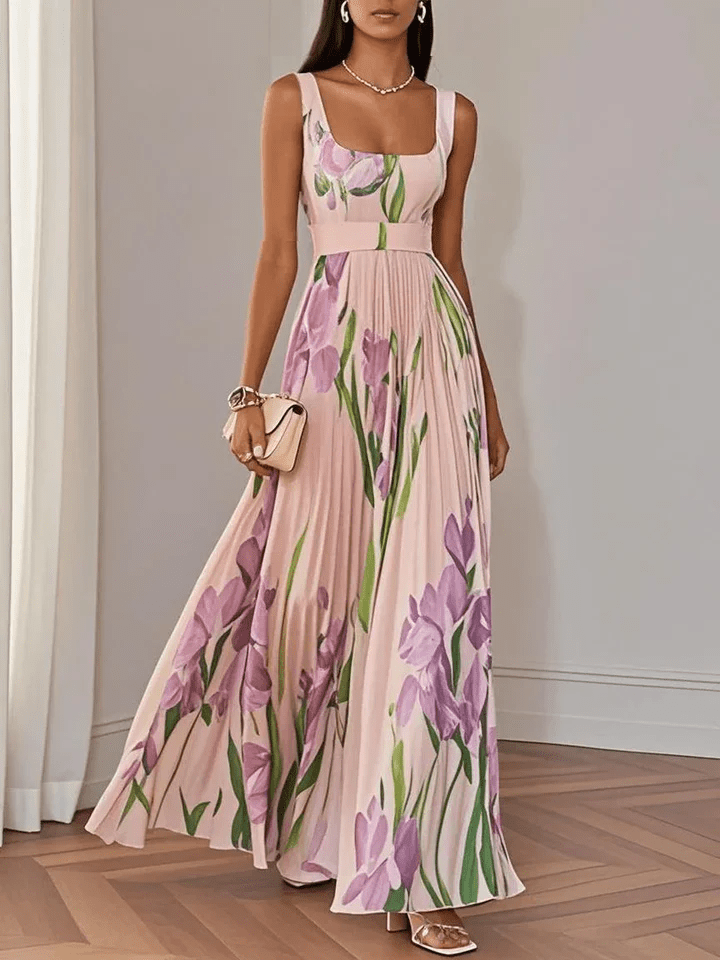 Women's Floral A-Line Maxi Dress