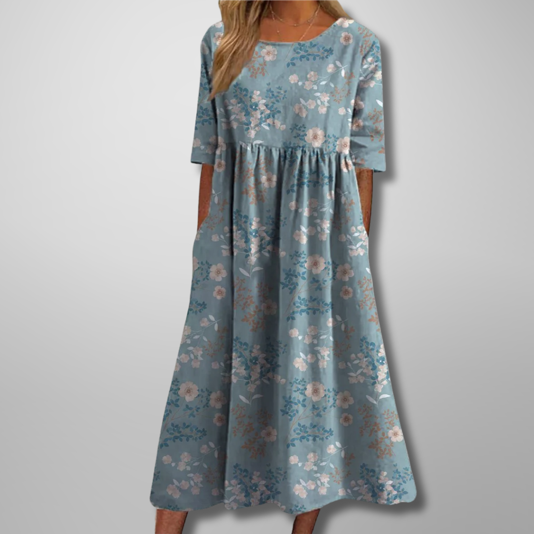 Women's Floral Empire Waist Maxi Dress