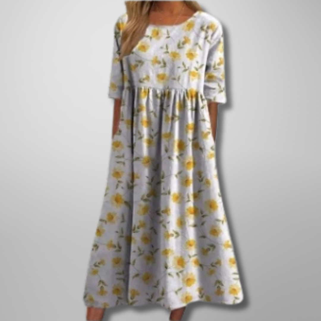 Women's Floral Empire Waist Maxi Dress