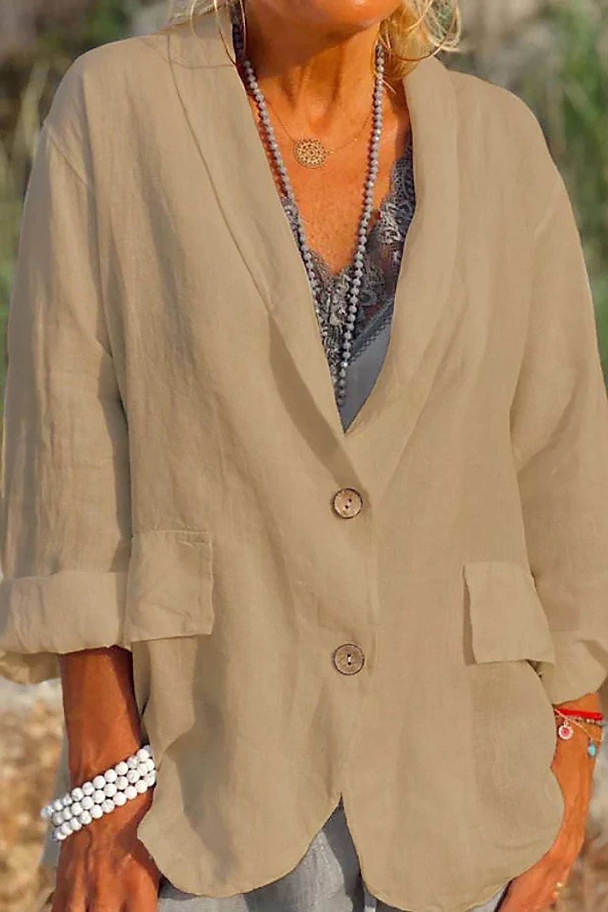 Women's Light Blazer with Buttons
