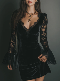 Women's Long-Sleeve Mini Dress
