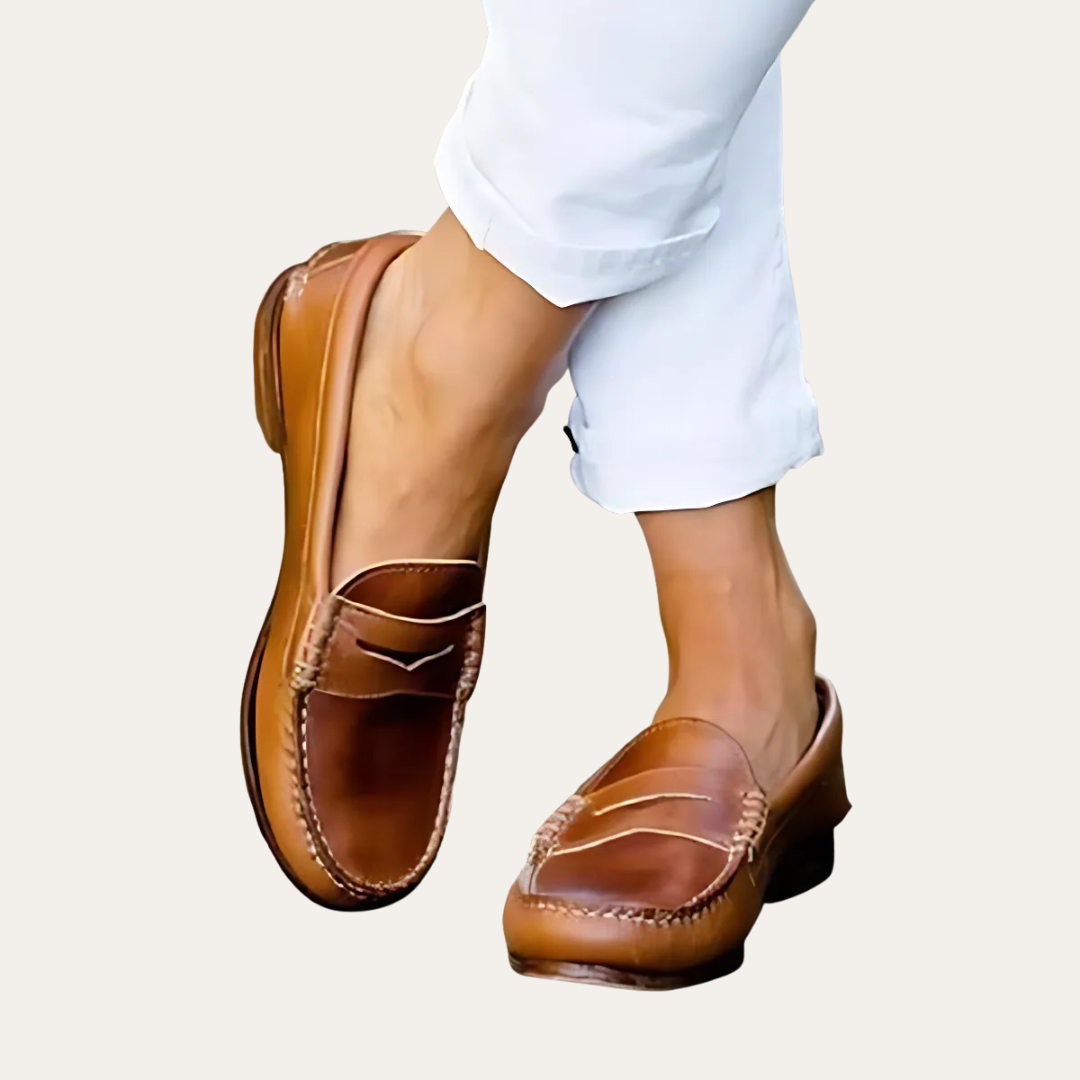 Women's Orthopaedic Leather Loafers - Comfortable Shoes
