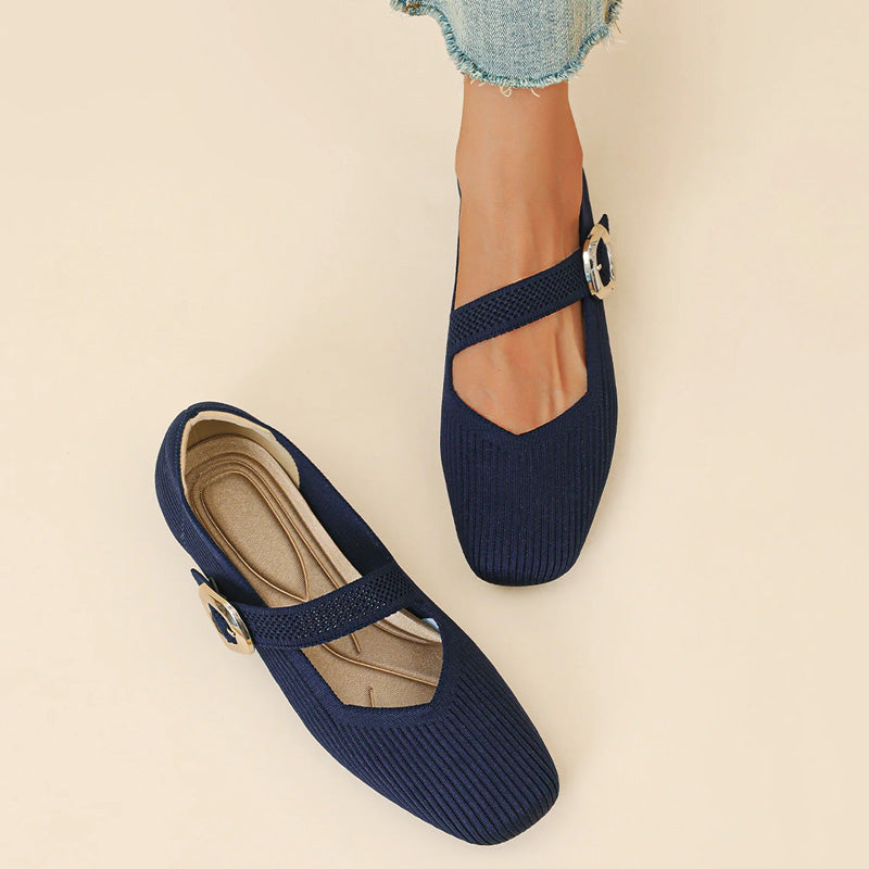 Women's Orthopedic Square Toe Mary Jane Flats