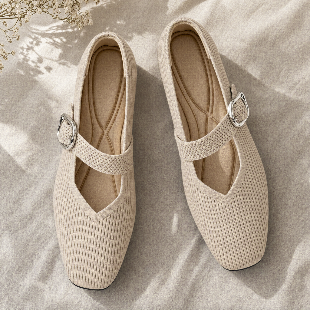 Women's Orthopedic Square Toe Mary Jane Flats