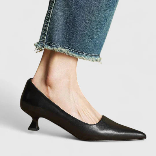 Women's Pointed Toe Kitten Heel Dress Shoes