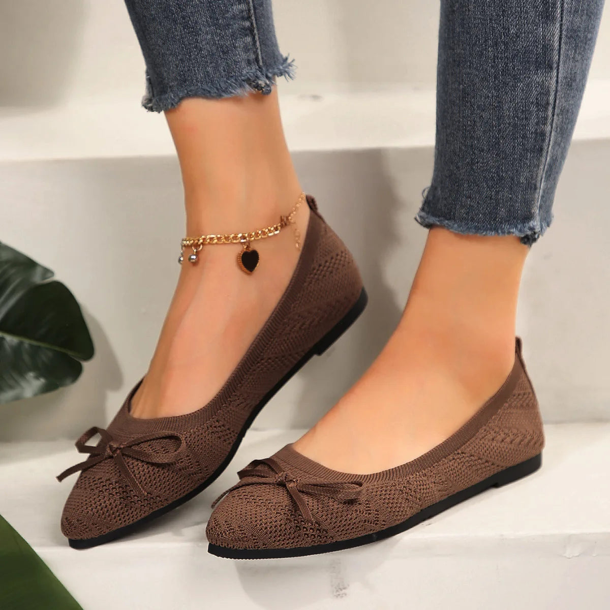 Women's Pointed-Toe Slip-On Ballet Flats